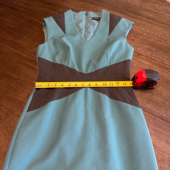 Michael Antonio Blue and Black Sheath Midi Dress V-Neck Sleeveless - Picture 6 of 6